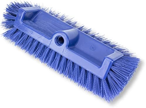 SPARTA Multi-Level Tile Scrub Brush 12" Wide Brush Head, Heavy-Duty Tile Cleaning Brush with End Bristles for Commercial Tiles, Tubs and Floor, Plastic, 12 Inches, Blue by SPARTA
