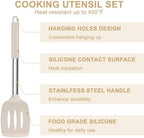 E-far Silicone Cooking Utensils Set, 7-Piece Khaki Kitchen Utensils Set - Image 5