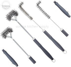 SUNRISE Fryer Brush with Long Handle (Stainless Steel with Plastic Handle, L and Double Brush) - Image 6