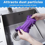 3 Pcs Reusable Duster Refills Washable Pads, Yellow, Blue, Purple - Image 3