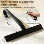 10 Inch Silicone Shower Squeegee for Glass Doors, Streak-Free, Black - Image 2