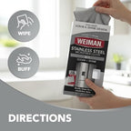 Weiman Microfiber Cloth for Stainless Steel, Safely Traps and Removes Dirt, Oil and Grime to Protect from Scratches 13.8" x 13.8" (Pack of 4) - Image 7