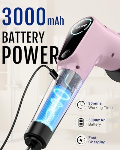 Dovety Electric Spin Scrubber, Extendable Handle, 8 Brush Heads-Pink - Image 6