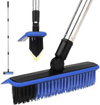 Grout Cleaner Brush with Long Handle, V-Shaped Floor Scrub Brush Swivel Grout Brush Stiff Bristle Floor Grout Scrubber for Bathroom, Tile Line, Crevice, Kitchen, Wall, Deck, Garage (Blue) by RarefRoom