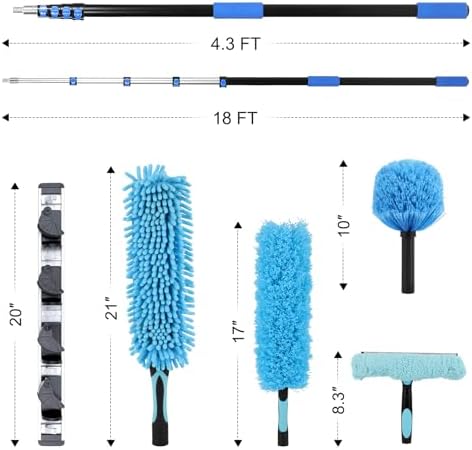 25ft High Reach Duster Kits for Cleaning Ceiling Fan, High Roof,Window - Image 2