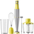 Turelar Immersion Blender Handheld Corded Hand Blenders Set 1100W, Trigger Variable Speed 5 in 1 Stick Emulsifier with Chopper, Whisk and Frother for Soup, Baby Food and Smoothies, Yellow by Turelar