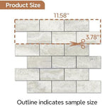 STICKGOO 1/3 Sheet Subway Tile Peel and Stick Backsplash, Beige Stone Texture with Grey Grout Kitchen Backsplash Wall Tile(Only 1/3 Sample) - Image 4
