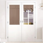 NICETOWN Cappuccino French Door Curtains for Kitchen Front Back Window by NICETOWN