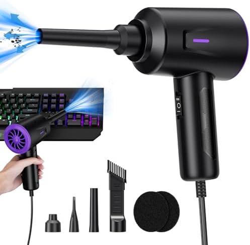 Electric Air Duster - Air Blower - Multi-Use Compressed Air Duster for Keyboard- Computer and PC - 5.74 oz Powerful Motor by Goweto