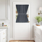 Vatge French Door Curtain - Thermal Insulated Window Curtain with Magic Tape for Glass/Front/Sliding Door, 1 Panel, W54 x L40, Grey by Vatge