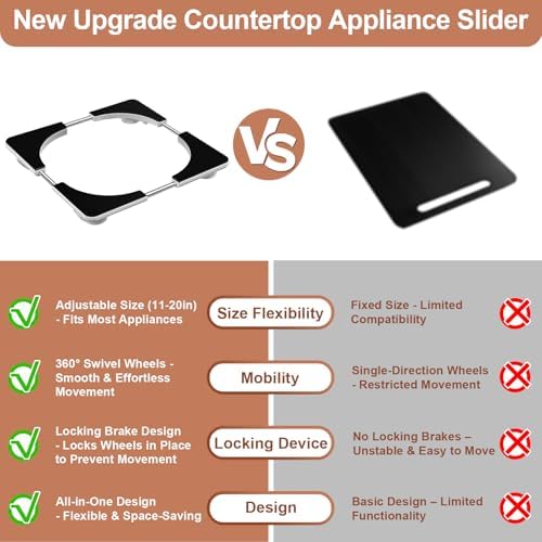 Adjustable Appliance Sliding Tray - Expandable 11" x 11"- 20" x 20" - Image 6