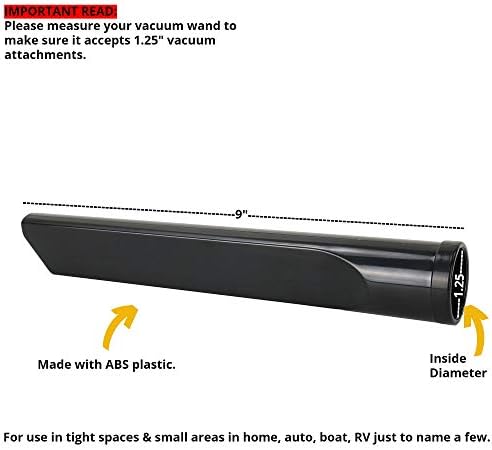 Attachments for 1.25" Vacuum Cleaner – Dust Brush, Crevice, Upholstery Tool & 2 Adapter - fits 1.5" & 1.375" Compatible with Kirby, Shark, Hoover, Oreck, Bissell, Eureka, Rainbow - Image 5