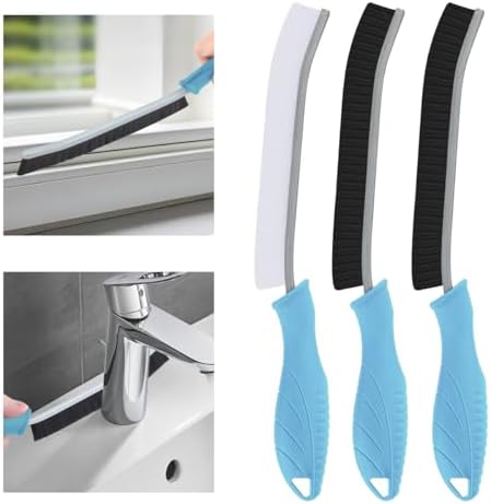 TQRR 3Pcs Hard Bristle Crevice Cleaning Brush-Thin Grout Scrub Brush by TQRR
