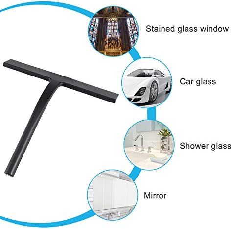 Silicone Shower Squeegee, Black, 9 inch - Image 6