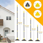 Newly Upgraded Wall Mop with 82 Inches Long Handle, 180° Folding Wall Cleaner Triangle Mop with Squeegee, 3-in-1 Ceiling Cleaning Tool with 6 Replacement Pads for Wall, Baseboards, Ceiling, Floor - Image 3