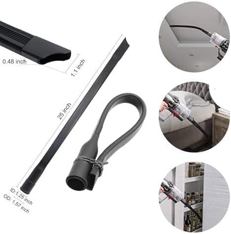 9 Pcs Household Cleaning Vacuum Cleaner Attachments for Shop Vac Accessories - 2 1/2" to 1 1/4" Vacuum Hose Adapter, 1 7/8" to 1" Adapter for Shop Vac, 1 1/4" Vacuum Brush Flexible Crevice Tool - Image 4