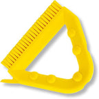 SPARTA Plastic Commercial Grout Brush, Triangle-Shaped Scrub Brush with Scraper and Two Threaded Holes for Attaching Handle (Sold Separately), 9 x 7 x 7 Inches, Yellow, (Pack of 4) - Image 2