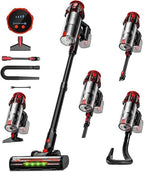 Cordless Vacuum Cleaner for Milwaukee Battery, 45KPA 400W Vacuum Cleaners for Home, Self-Standing Stick Vac w/ LED Display, Anti-Tangle Lightweight Vacuum for Carpet, Floor, Car(Battery Not Included) by Unknown
