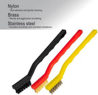 6Pcs Wire Brush Set, Stainless Steel/ Brass/ Nylon Bristle Brushes for Cleaning Rust, Scratch Wire Brushes for Cleaning Welding Slag, Paint and Dirt Removal - Image 4