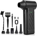 Compressed Air Duster, 130,000RPM Ultra-Powerful Cordless Electric Air Duster with 4000mAh Rechargeable Battery, 3-Gear Adjustable Air Blower for Keyboard, Computer, Car, Home Cleaning by Unknown
