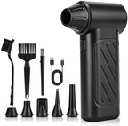 Compressed Air Duster, 130,000RPM Ultra-Powerful Cordless Electric Air Duster with 4000mAh Rechargeable Battery, 3-Gear Adjustable Air Blower for Keyboard, Computer, Car, Home Cleaning by Unknown