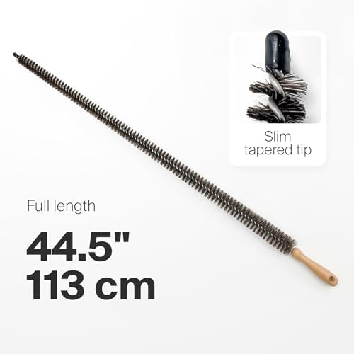 KONEX 44" Dryer Vent Cleaner Brush Flexible Lint Trap Cleaning Tool with Horsehair Bristles - Image 2