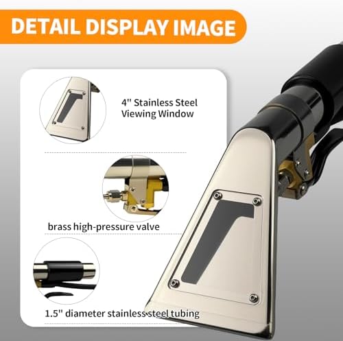 Upholstery Carpet Extractor Wand with Viewing Window for Mytee/Shop Vac - Image 3