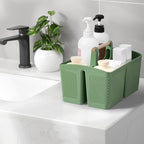 rejomiik Plastic Shower Caddy, Portable Shower Basket with Handle, Green - Image 2