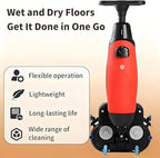 Commercial Floor Washer,Walk Behind Floor Scrubber,Electric Floor Cleaner,Floor Buffer Polisher Machine,Floor Scrubber for Kitchen,for Schools,Supermarkets,Hotels,Factories, Gray - Image 2
