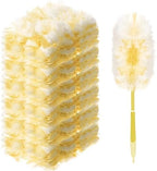 Vesici 300 Pcs Duster Refills Compatible with Swiffer Dusters Bulk Disposable Replacement Thickened with 1 Handle Heavy Duty for Cleaning, Office (Yellow) by Vesici
