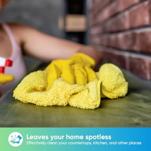 HOMEXCEL Yellow Microfiber Cleaning Cloth, 24 Pack Premium Microfiber Towels for Cars, Lint Free, Highly Absorbent, Reusable Cleaning Rags for Car, Household, Kitchen, Window, 11.5"X11.5" - Image 3