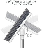 LandHope Grout Brush with Long Handle 50inches Grout Cleaner for Tile Floors Crevice Floor Scrub Brush 120° Rotatable Bathtub Clean Tool Grout Scrubber Indoor Kitchen Shower for Hard to Reach Areas - Image 4