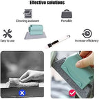 Window Groove Cleaning Tools Set,Small Multipurpose Track Brush with dustpan,Magic Gap Scouring Pad with 10 Replacement Sponge,Sliding Door Slot Cleaner Tools,Hand-held Family Sill Crevice Clean Scrub - Image 4