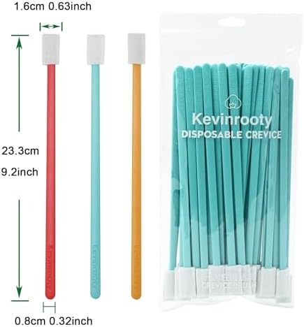 50PCS Disposable Crevice Cleaning Brush Kit, Disposable Toilet Brush, Window Sill, Keyboard, Car AC Cleaner (Blue) - Image 3