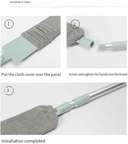 2026 New Retractable Gap Dust Cleaning Artifact with 3 Microfiber Dusting Cloths,Extendable Duster Cleaning Tool,Reusable Washable Dusting Wand for Home,Ceiling,Blinds,Furniture(2PCS) - Image 4