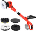 Cordless Power Scrubber Compatible with Milwaukee 18v Battery (Tool Only), Tronyan Brushless Floor Cleaner with Extension Handle, 4 Brush Heads for Floor, Bathroom, Kitchen, Car Cleaning(No Battery) by Unknown