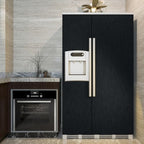 CRE8TIVE Brushed Black Stainless Steel Contact Paper Peel and Stick Thick Metallic Wallpaper Heat Resistant Self Adhesive Black Contact Paper for Kitchen Backsplash Appliances Fridge Covers 12"x354" - Image 2