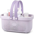 Portable Shower Caddy Basket with Handles Plastic Storage Basket ‌Purple by JiatuA
