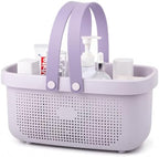 Portable Shower Caddy Basket with Handles Plastic Storage Basket ‌Purple by JiatuA