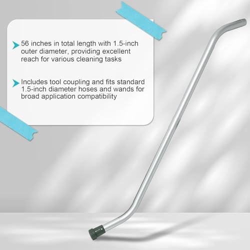 2-Piece Aluminum Vacuum Wand, 56-Inch, Button Lock Design - Image 4
