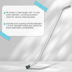 2-Piece Aluminum Vacuum Wand, 56-Inch, Button Lock Design - Image 4