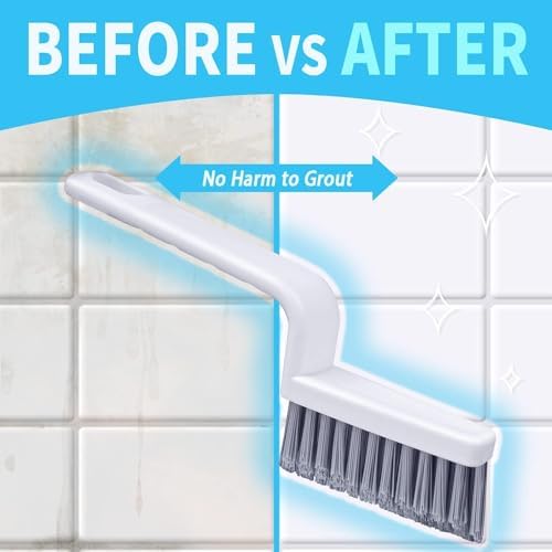 Lumkew Grout Brush Cleaning, 4 Pcs Grout Cleaner Scrubber for Tile Floors - Image 6