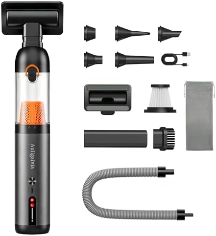 A10 Cordless Car Vacuum & Air Duster, 20000Pa 4-in-1 Portable Mini Vac | 7800mAh 50-Min Runtime, One-Touch Empty, Type-C Fast Charge for Home, Office, Keyboards, Pet by Unknown