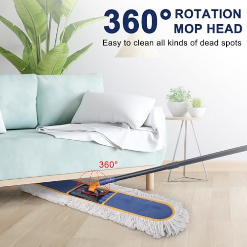 KeFanta 36" Commercial Dust Mops,Industrial Dry Wet Mop with 2 Mop Pads - Image 3