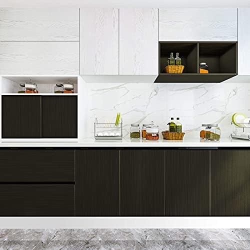 CRE8TIVE Bronze Black Stainless Steel Contact Paper Self Adhesive 24"x118" Wide Brushed Metallic Wallpaper Stick and Peel Rust Resistant Vinyl Roll for Kitchen Refrigerator Dishwasher Stove Appliances - Image 7