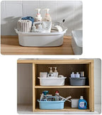 Large Cleaning Supplies Caddy Portable Shower Caddy Basket White 2 Pack - Image 6