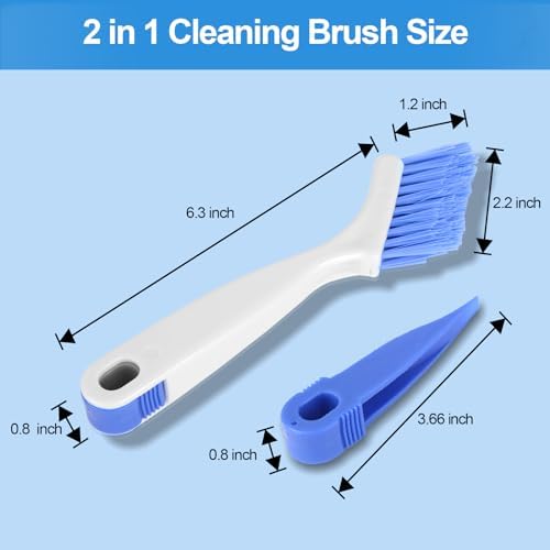 Asltw Swan Neck Cleaning Brush Set, 3 Angled Handle Scrub Brushes + 1 Crevice Brush for Window Tracks, Grout, Corners and Tight Spaces, Firm Bristles for Deep Cleaning in Kitchen and Bathroom - Image 5