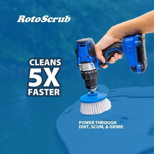 RotoScrub Drill-Powered Cleaning Brushes - 2-Brush Drill Accessory Combo Kit - Image 2