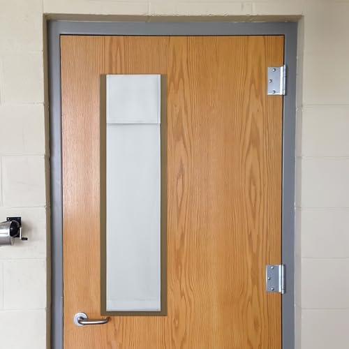 NICETOWN Greyish White Classroom Door Window Cover, Lockdown Shade - Image 7