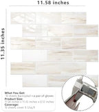 STICKGOO 10-Sheet Subway Tile Peel and Stick Backsplash, Wooden Grain - Image 6
